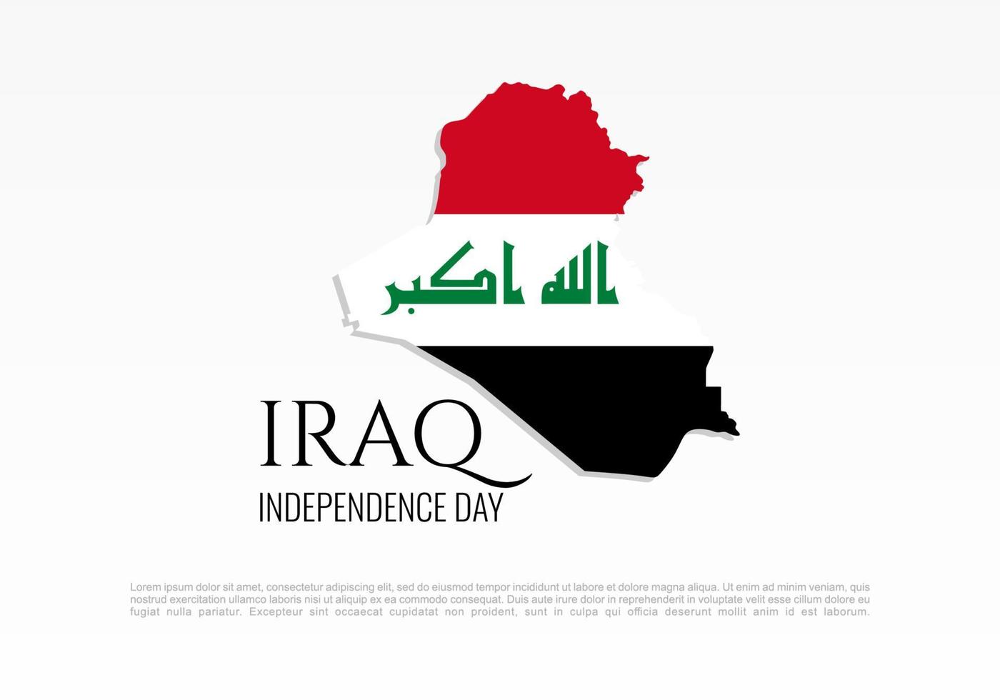 Iraq independence day background for national celebration on October 3 vector