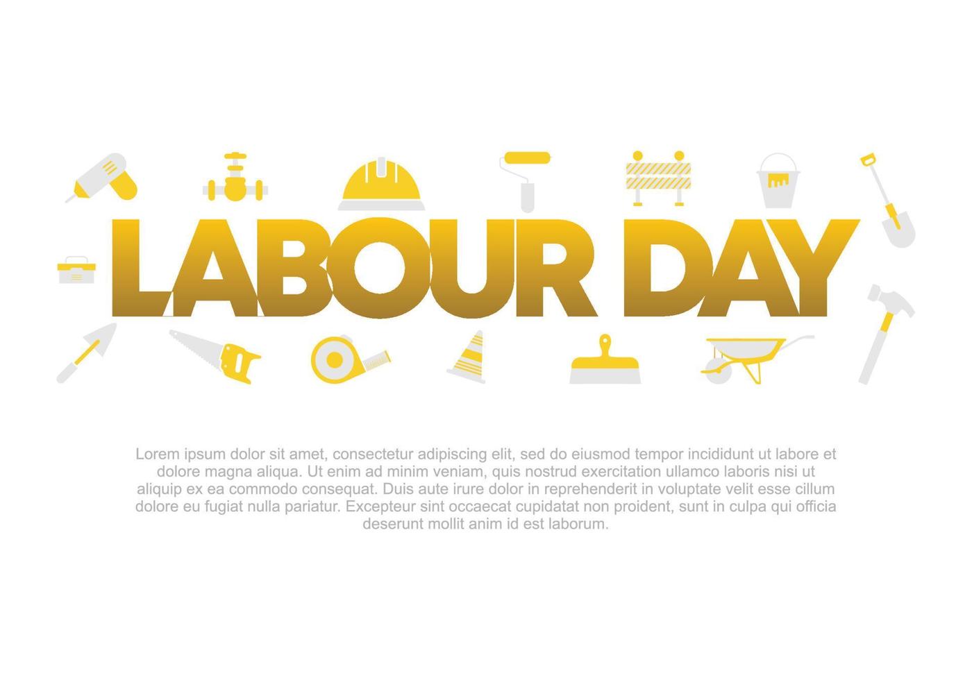 Labour day background banner poster on may 1st. vector