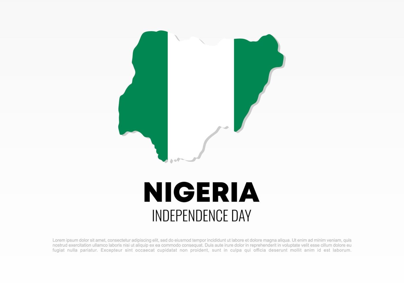 Nigeria independence day background for celebration on October 1st. vector