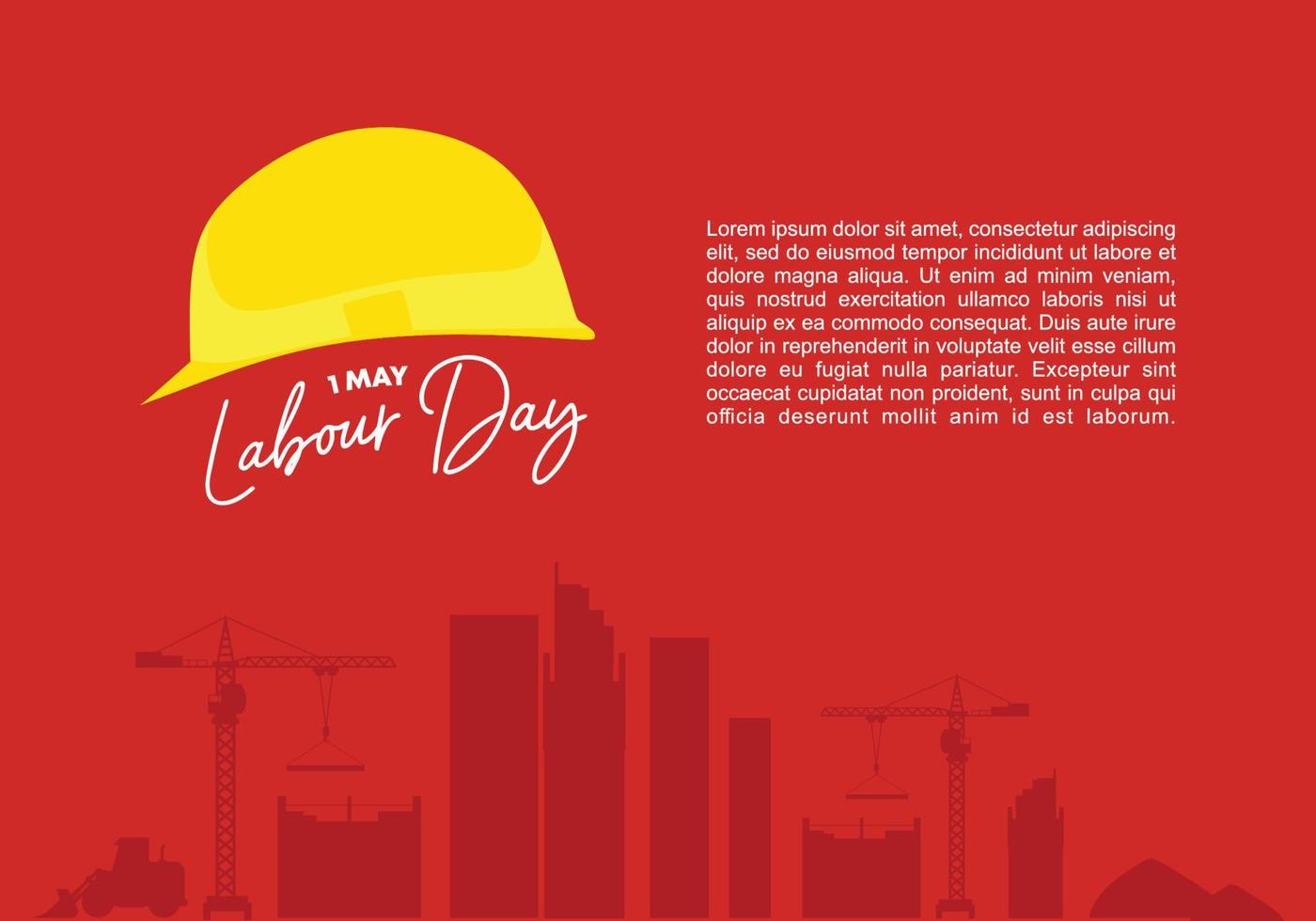 Labour day background banner poster on may 1st. vector