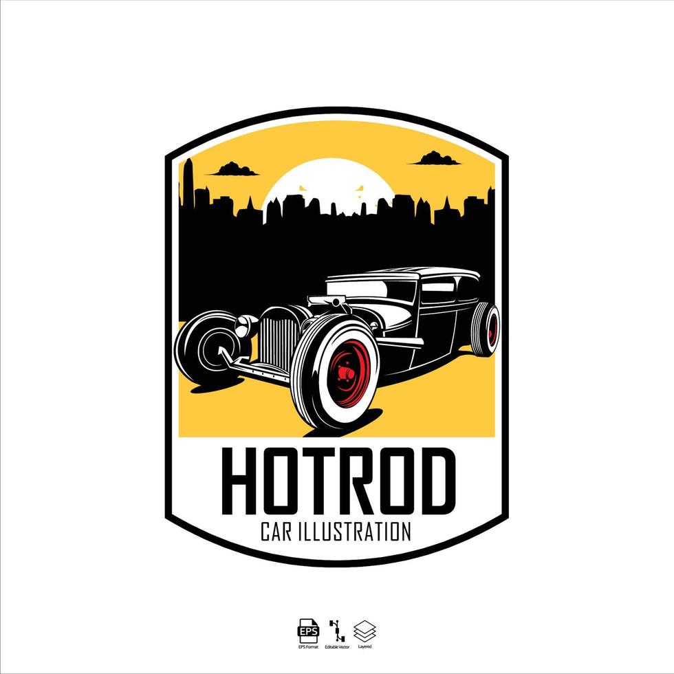 HOTROD CAR ILLUSTRATION READY FORMAT EPS 10.eps vector