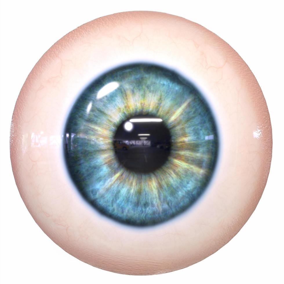 representación 3d del ojo azul foto
