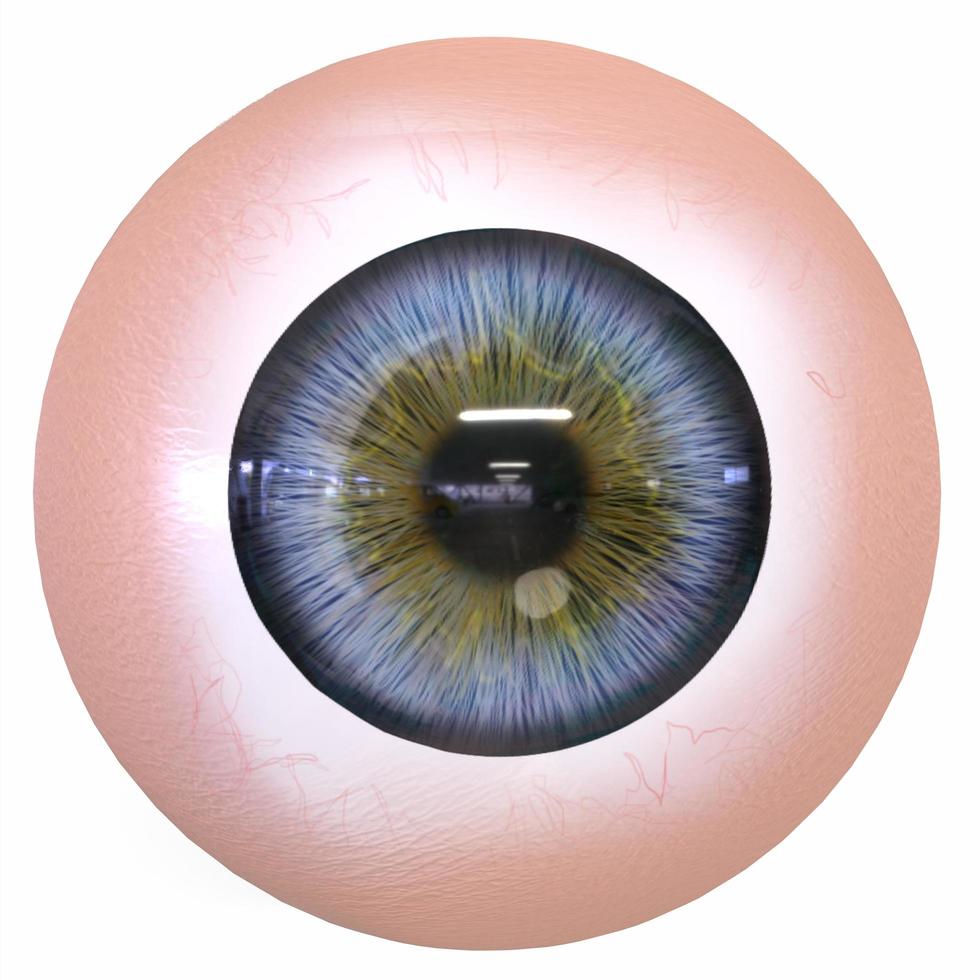 Blue Human eyeball 3d rendering object photo