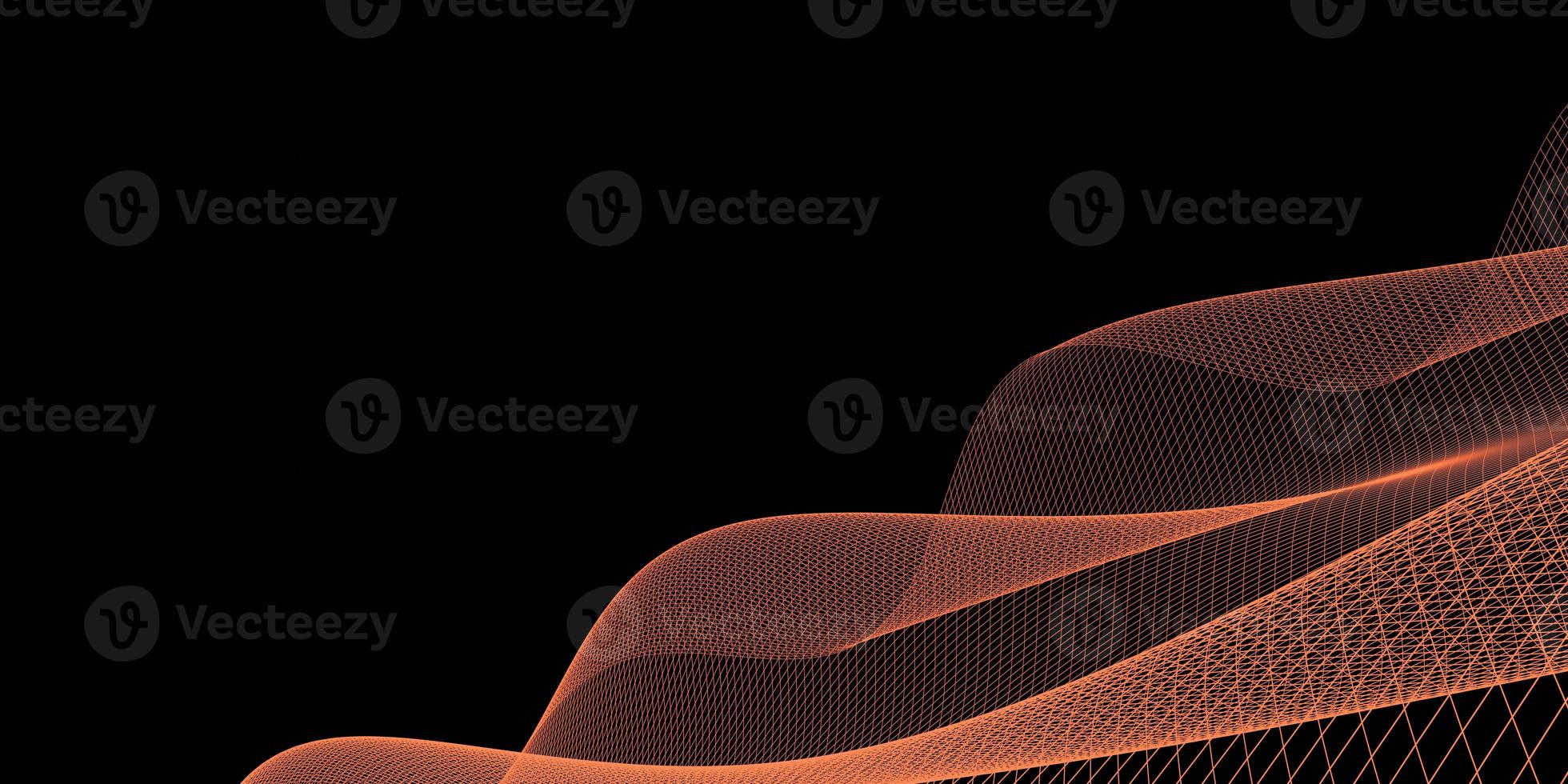 Abstract 3d mesh wave background. Futuristic technology style. Elegant background for business presentations. photo