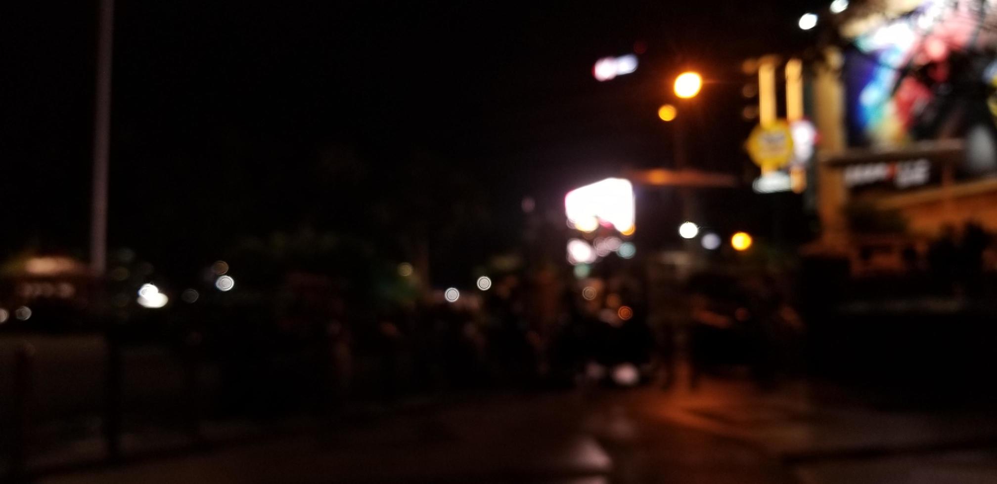 blurry bokeh light at night photo
