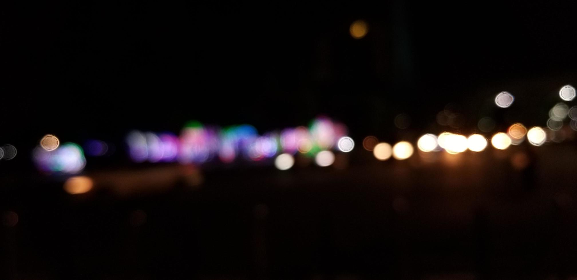 blurry bokeh light at night photo
