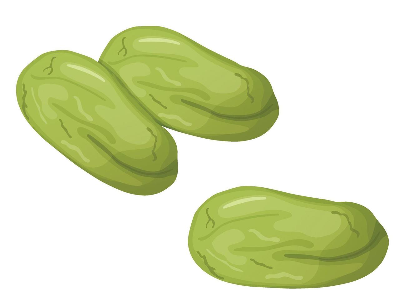 Pistachios. Nuts in shell and peeled in cartoon style. vector