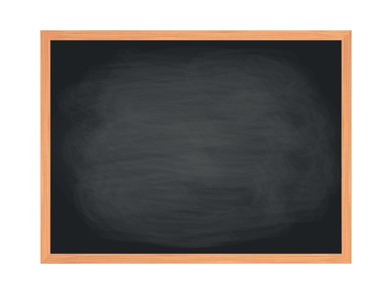 School chalkboard desk. Rubbed out dirty chalkboard. vector