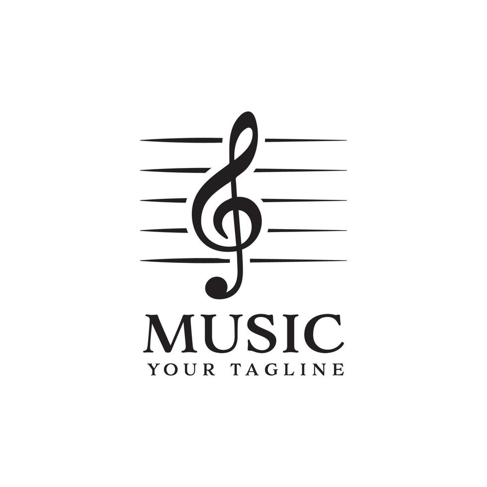 simple g clef logo isolated on white background vector