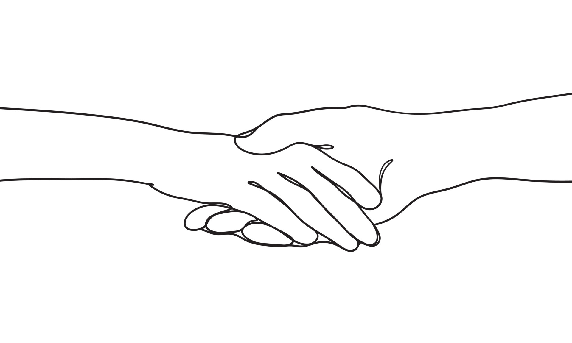 minimal line art handshake illustration 7162453 Vector Art at Vecteezy