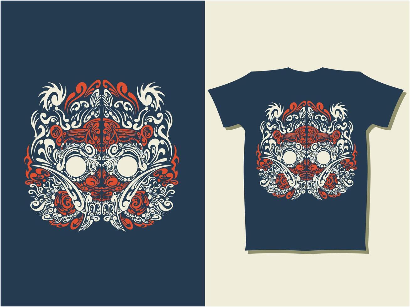 premium color abstract leak head vector illustration with t-shirt design Free Vector