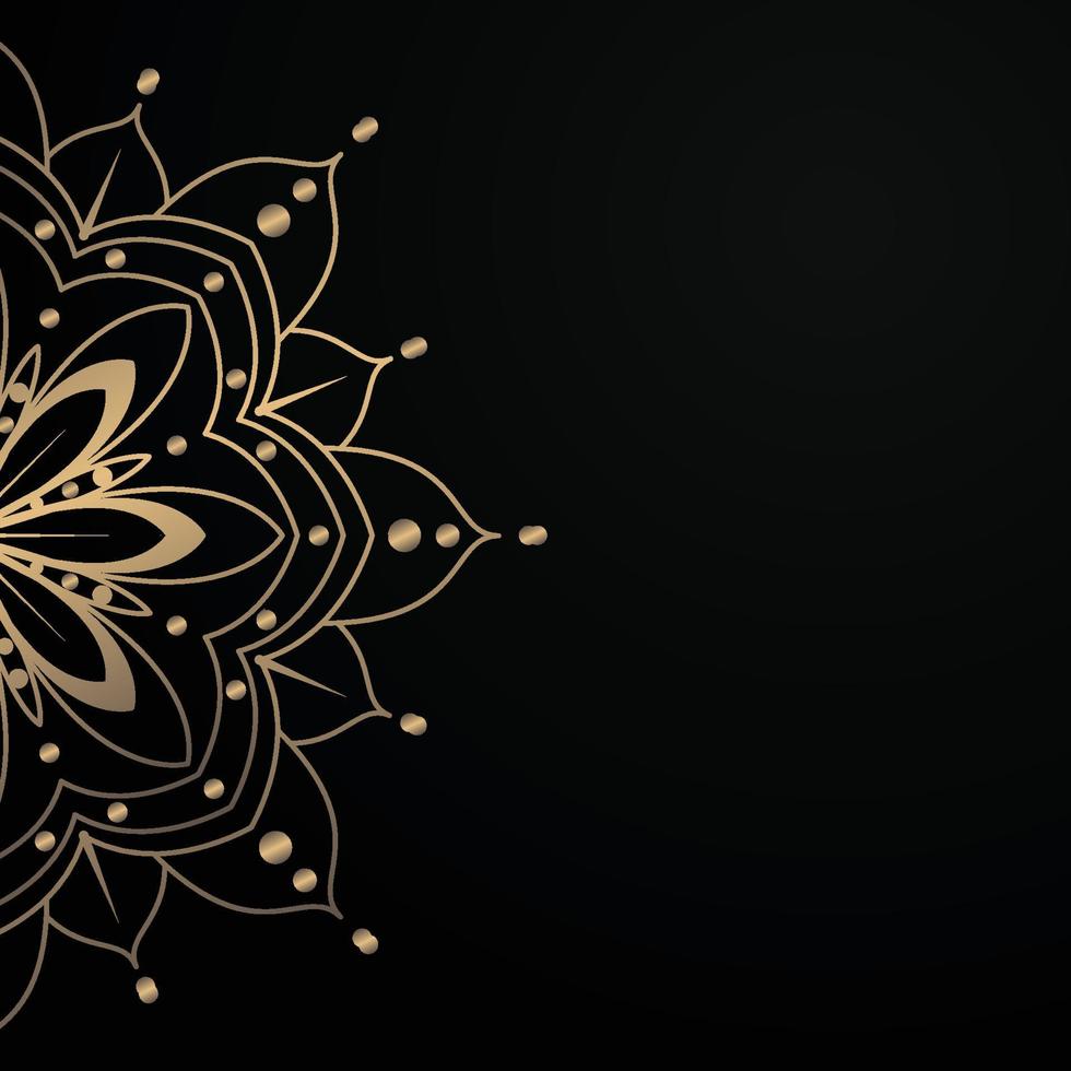 elegant background with half mandala vector