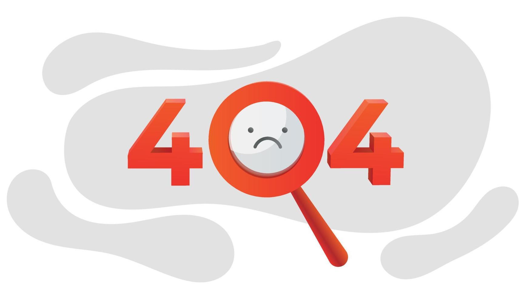 Error 404 page not found concept illustration. Web page error creative design. Modern graphic element for landing page, infographic, icon vector