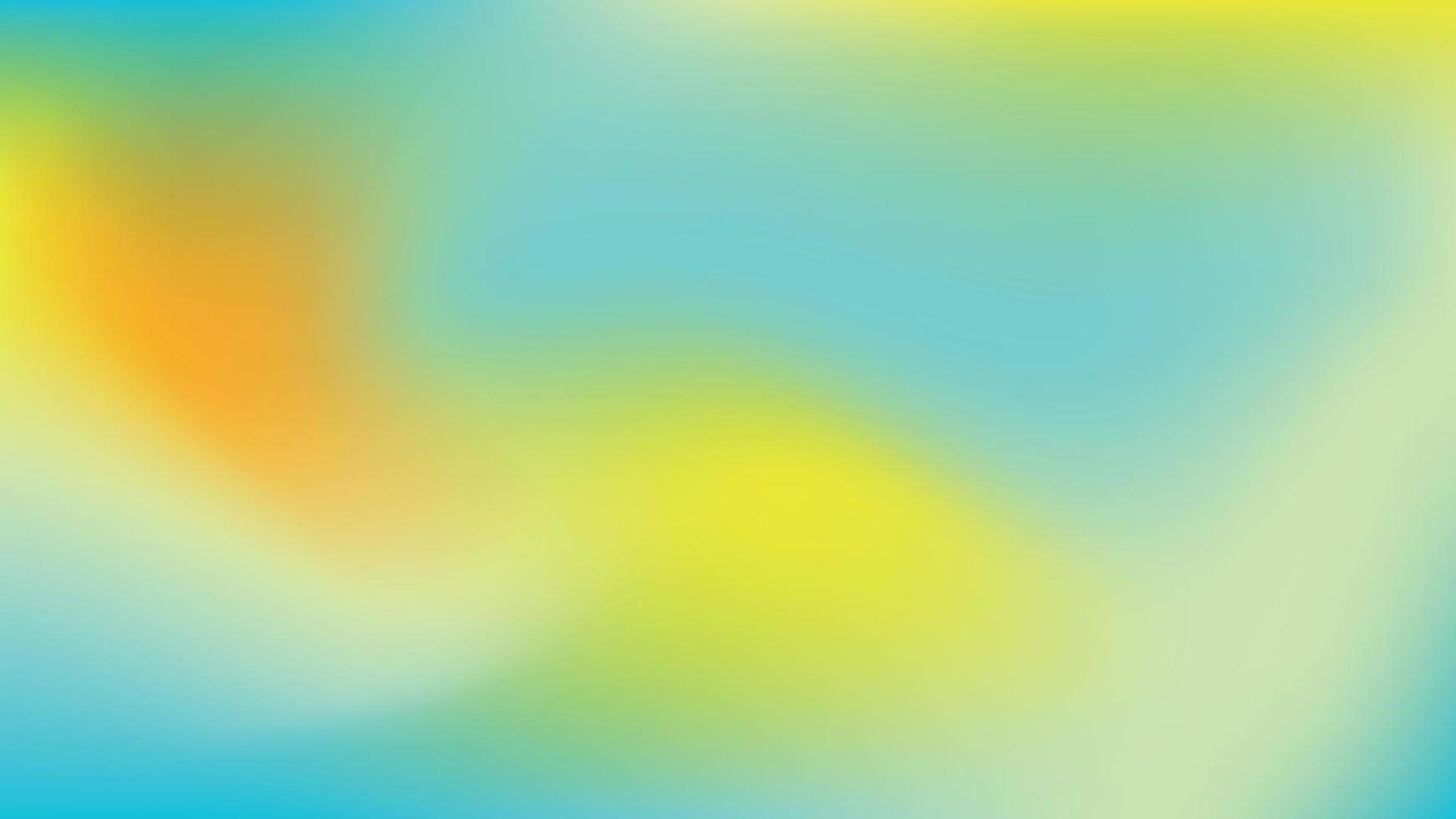 Gradient abstract background. Smooth soft and warm bright tender liquid cian, yellow, green gradient for app, web design, web pages, banners, spring greeting cards. Vector illustration design.