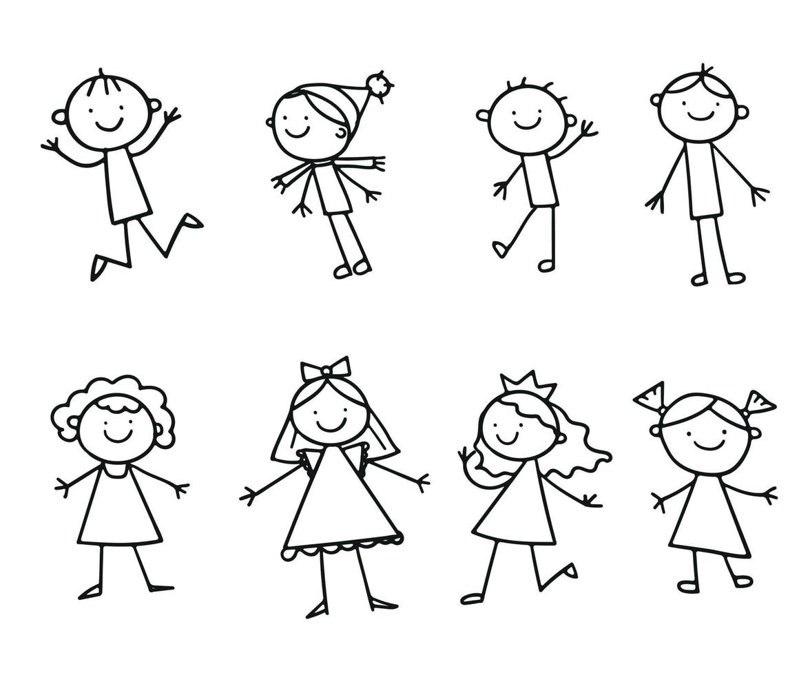 Happy stick figure Royalty Free Vector Image - VectorStock