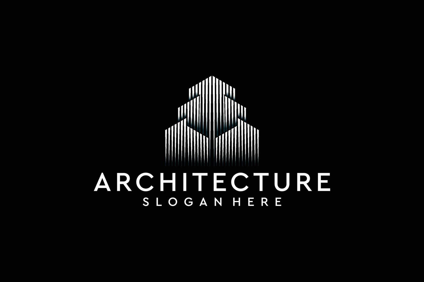 vector de diseño de logotipo de línea de arquitectura