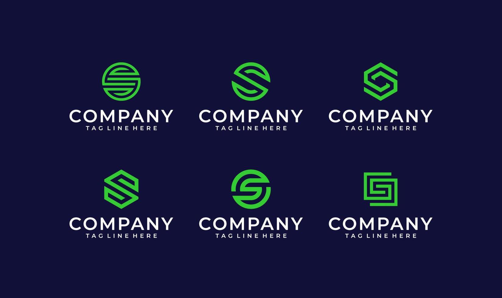 Monogram letter s logo design collection for inspiration vector
