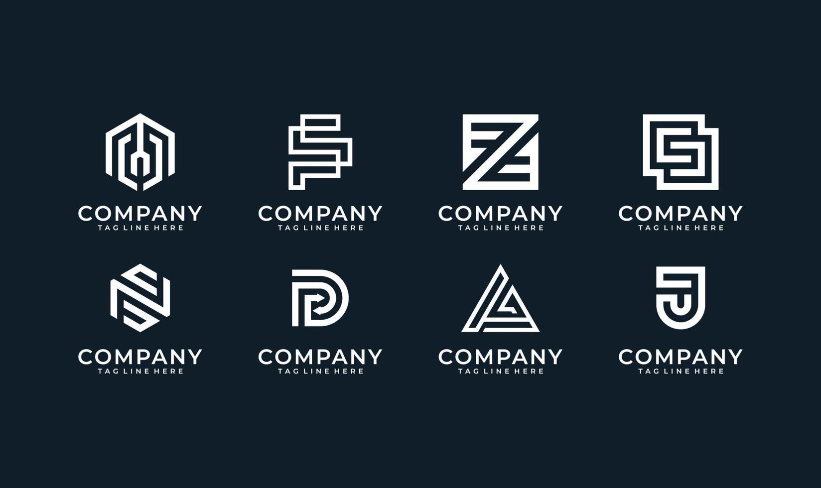 Set of company logo design bundle inspiration vector