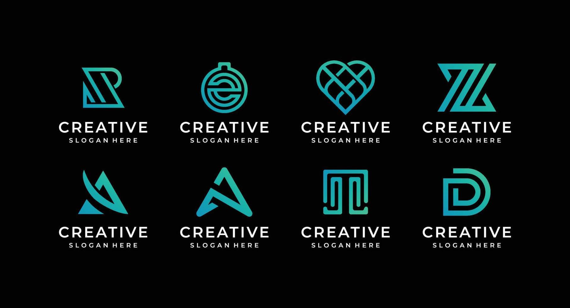 Abstract logo illustration vector graphics design bundle