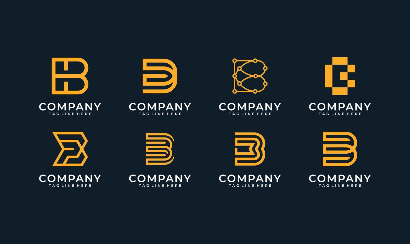 colección de diseño de logotipo de letra b de inspiración moderna vector