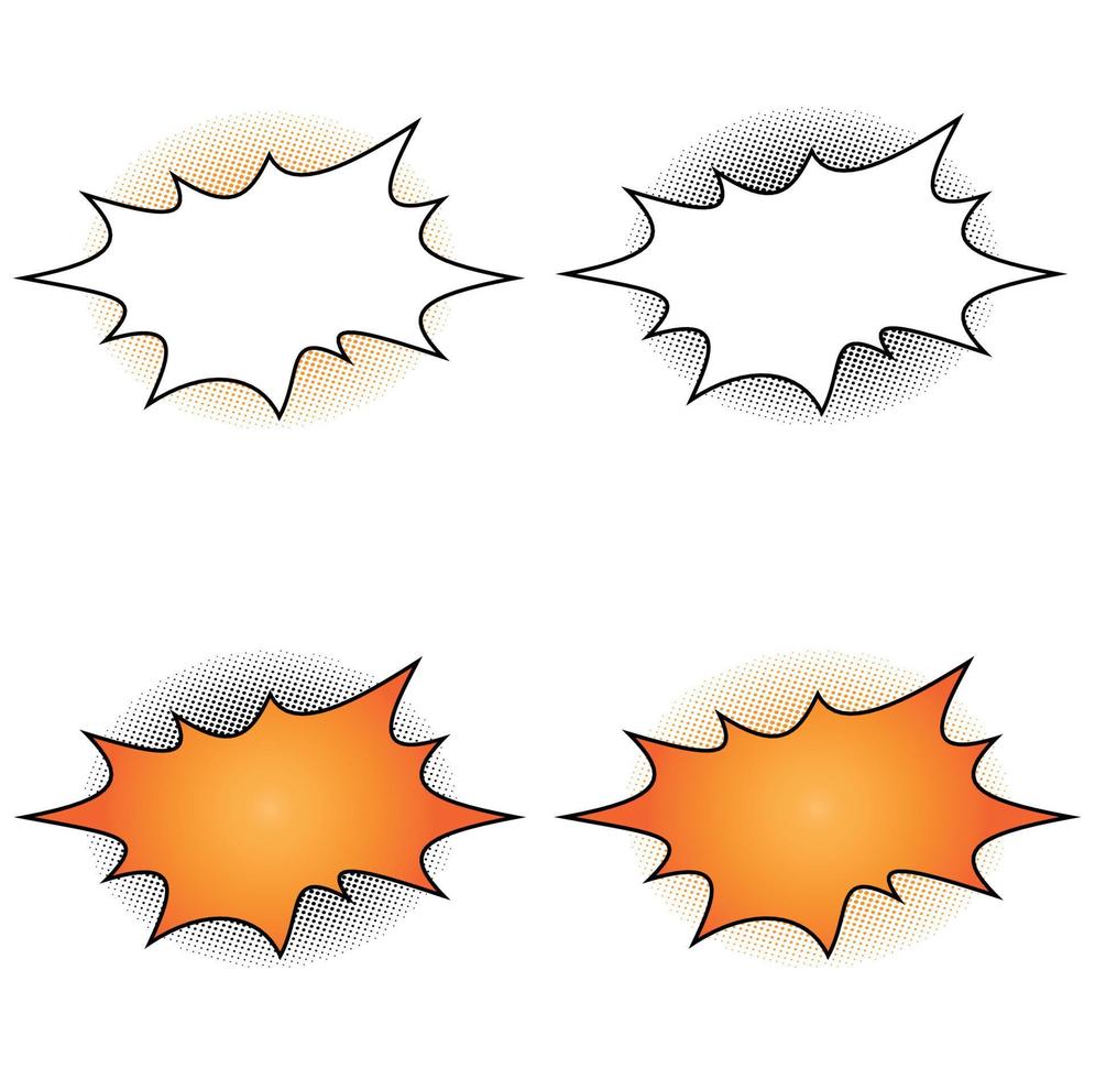 Set of comic speech bubbles vector