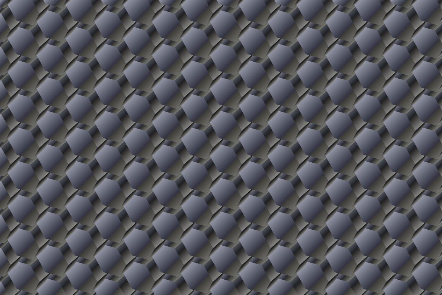 Extruded hexagons, 3D rendering, Abstract monochrome background. Copy space, empty, blank space. 3d vector background.