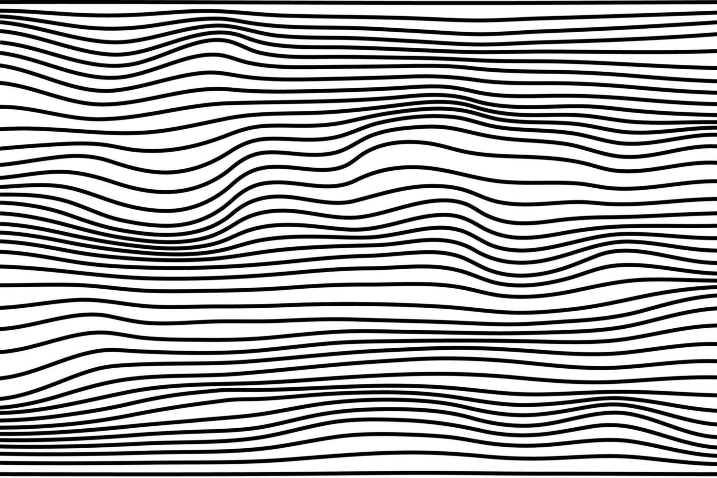 Abstract wavy background. Horizontal black lines vector backdrop. Cover design element, wave pattern, thin line curves.