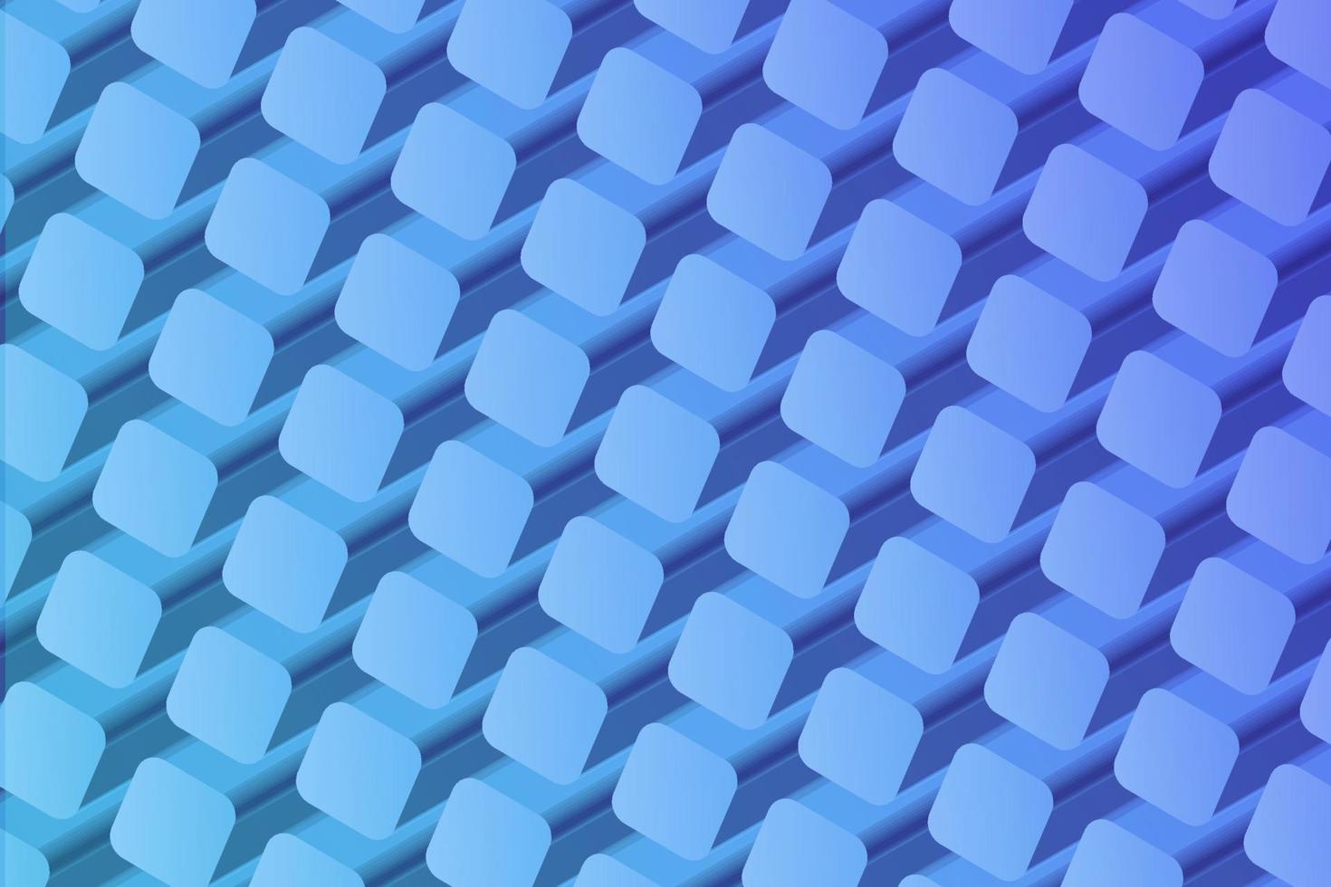 3D rendering extruded cubes vector illustration. 3D cubes background illustration. Row with geometric extruded elements.