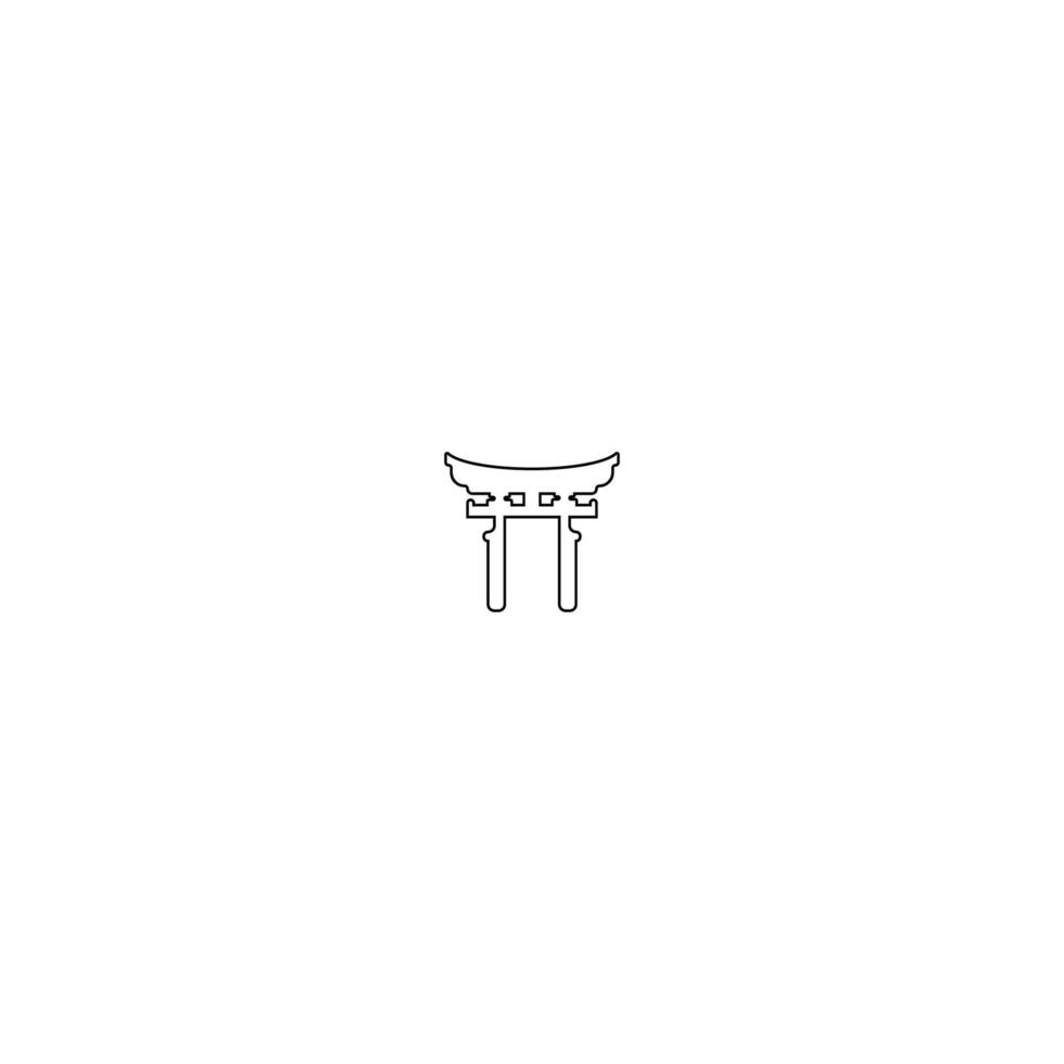 Torii Gate icon logo vector