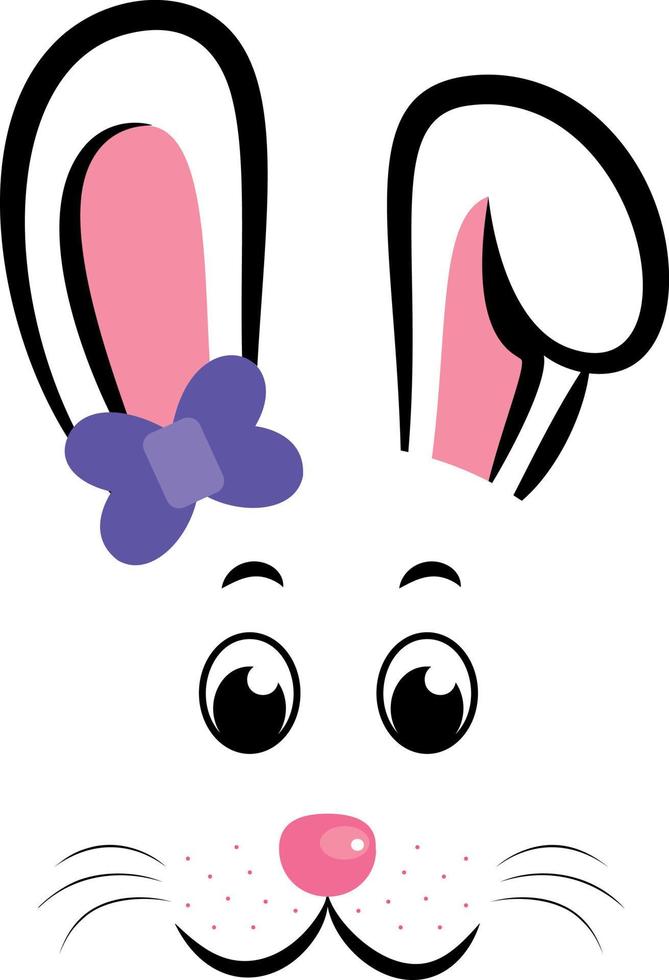 Kawaii Easter Bunny. Vector illustration