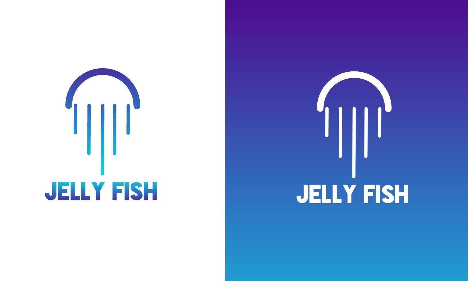 Template logo simple jelly fish vector