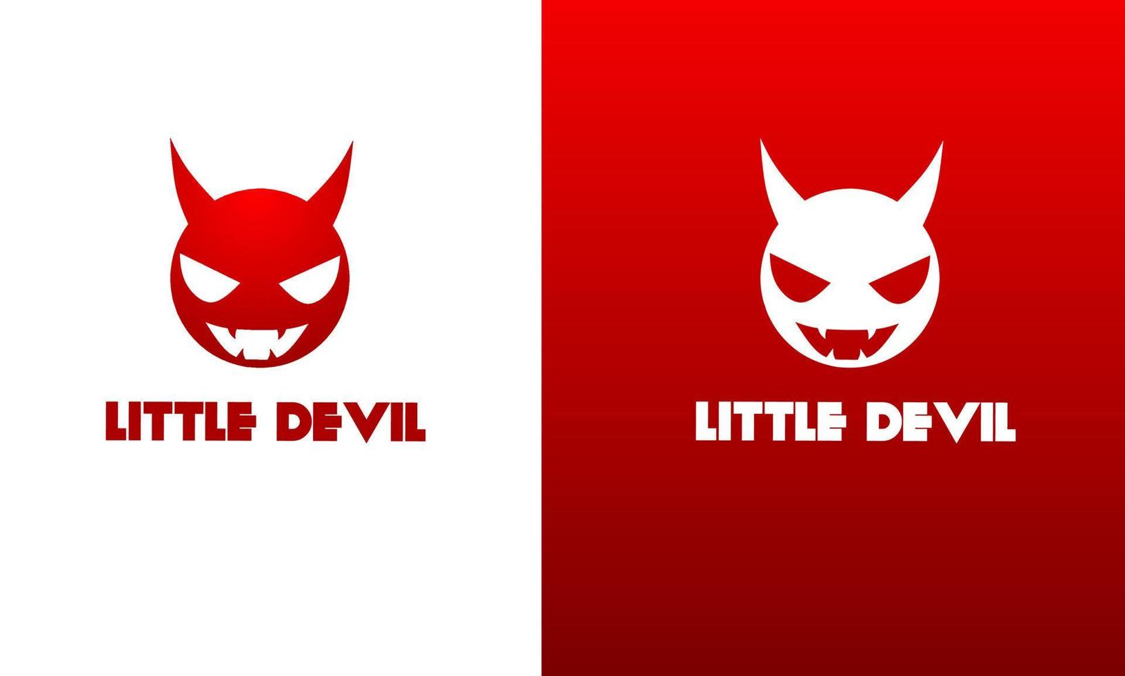 Template logo little devil red color vector