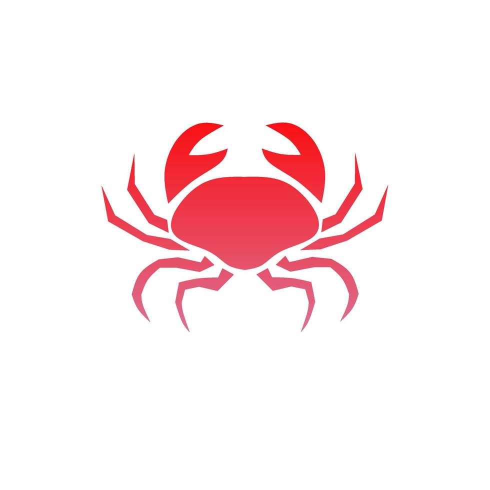 Template logo icon crabs red color vector