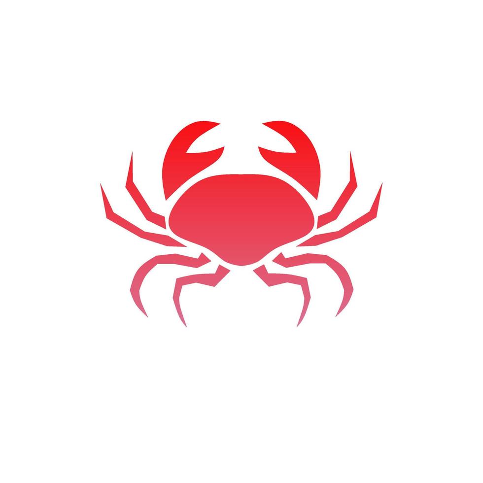 Template logo icon crabs red color vector