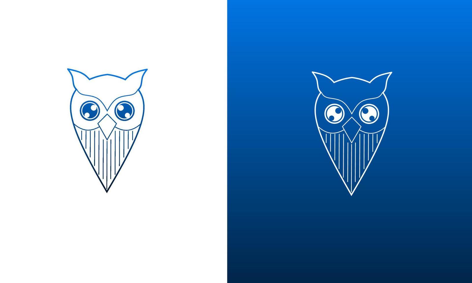 Template logo owl shape icon location vector