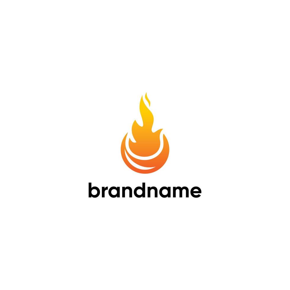 MODERN DESIGN FIRE DROP LOGO TEMPLATE vector