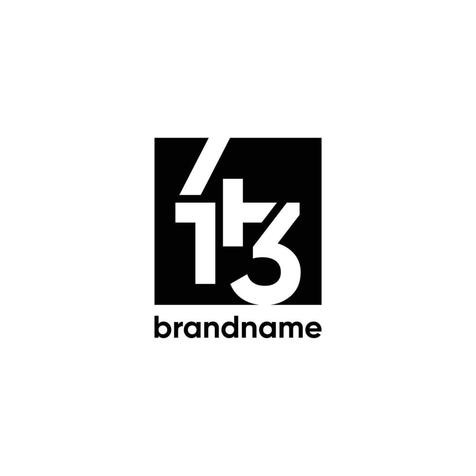 MONOGRAM ABSTRACT NUMBER 143 LOGO DESIGN MODERN TEMPLATE vector