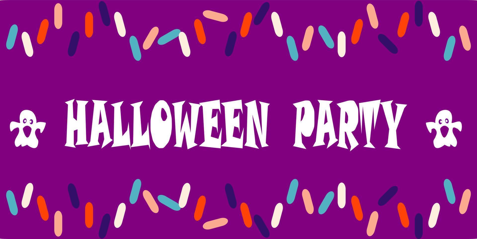 Halloween theme. Orange, purple background. For use as a poster or greeting card, invitation card. vector