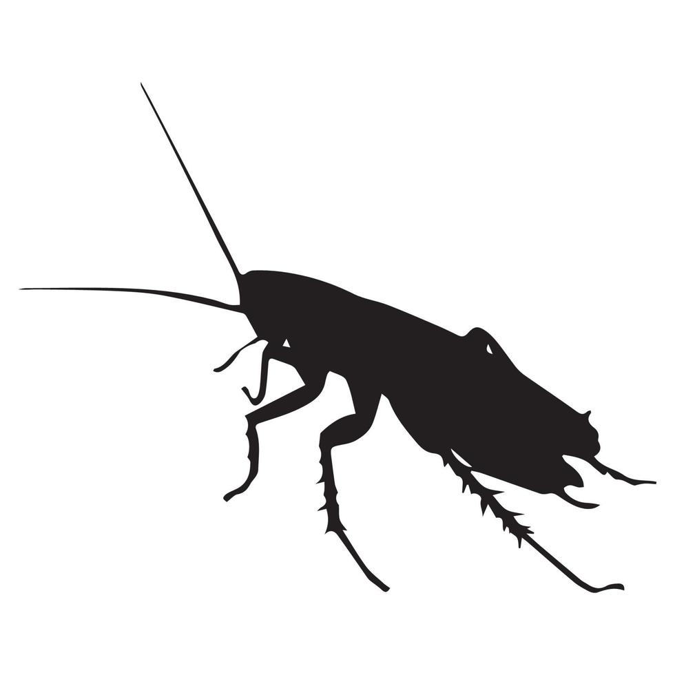 arte de silueta de cucaracha vector