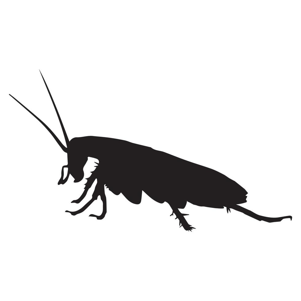 arte de silueta de cucaracha vector