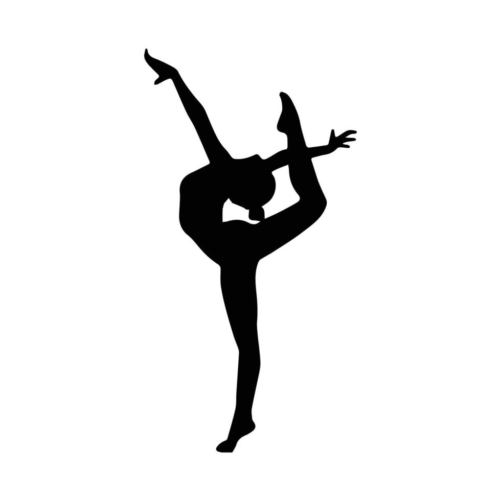 Female Gymnastics Silhouette vector