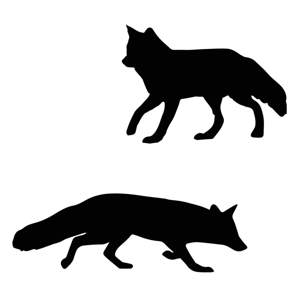 fox silhouette art vector