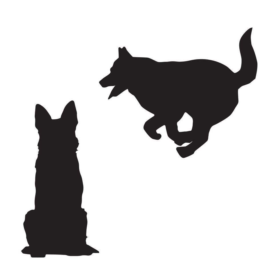 German Shepherd Dog Silhouette vector