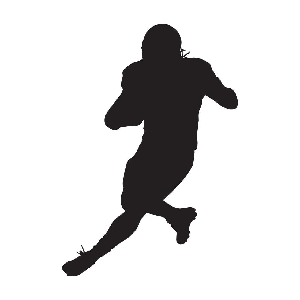 american football player silhouette vector