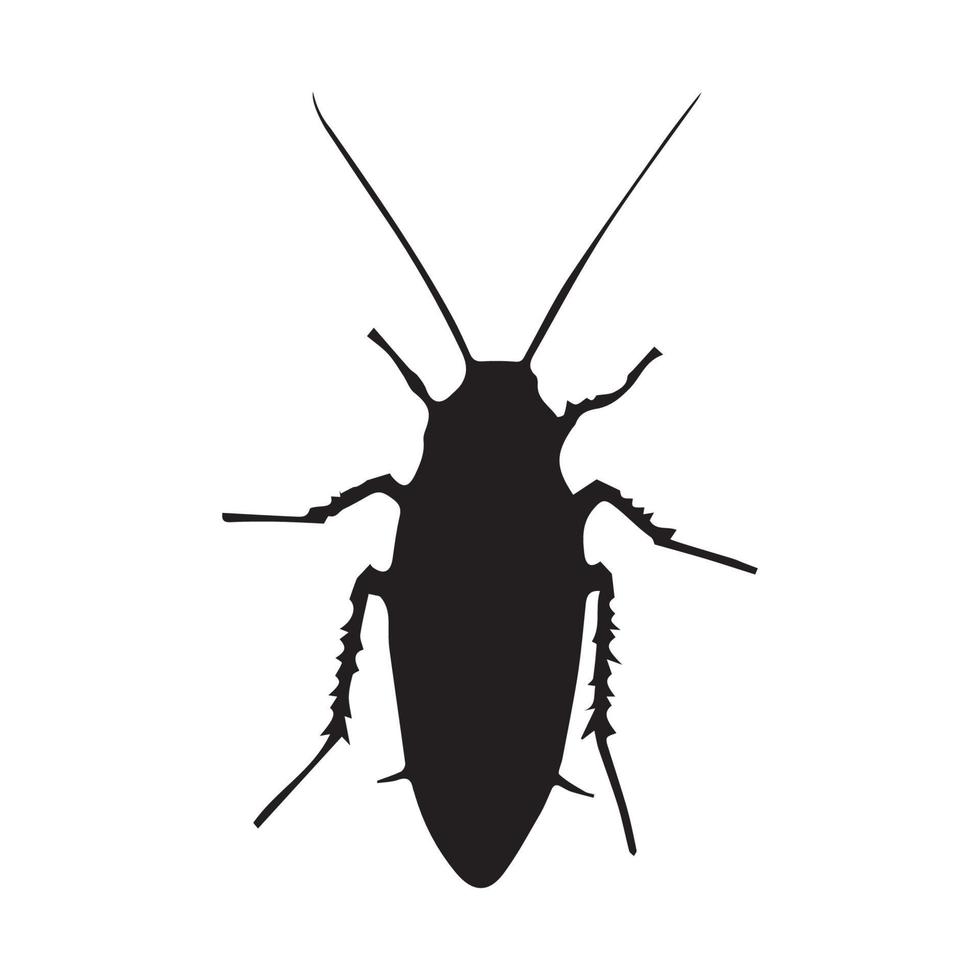 arte de silueta de cucaracha vector