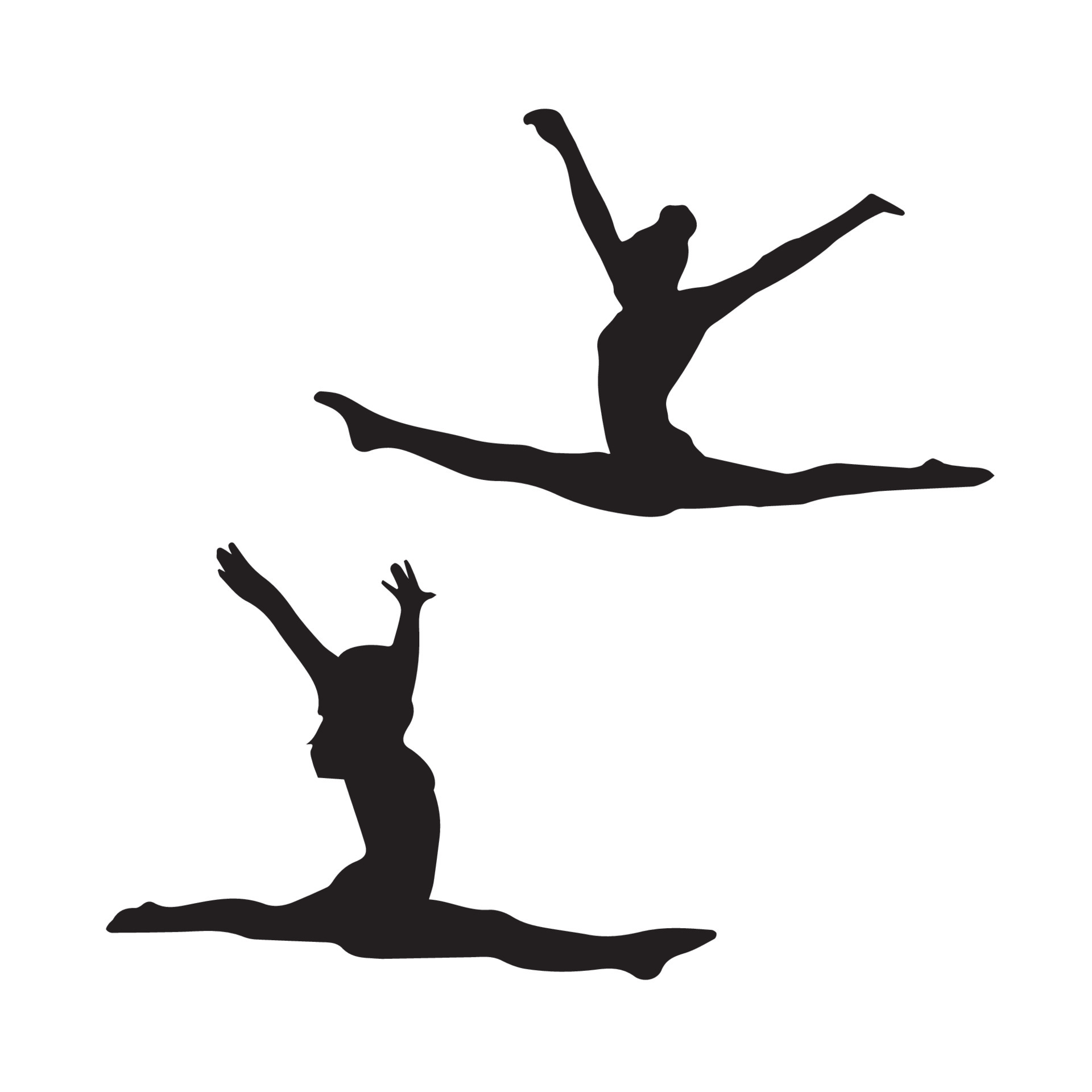 Female Gymnastics Silhouette 7163508 Vector Art at Vecteezy