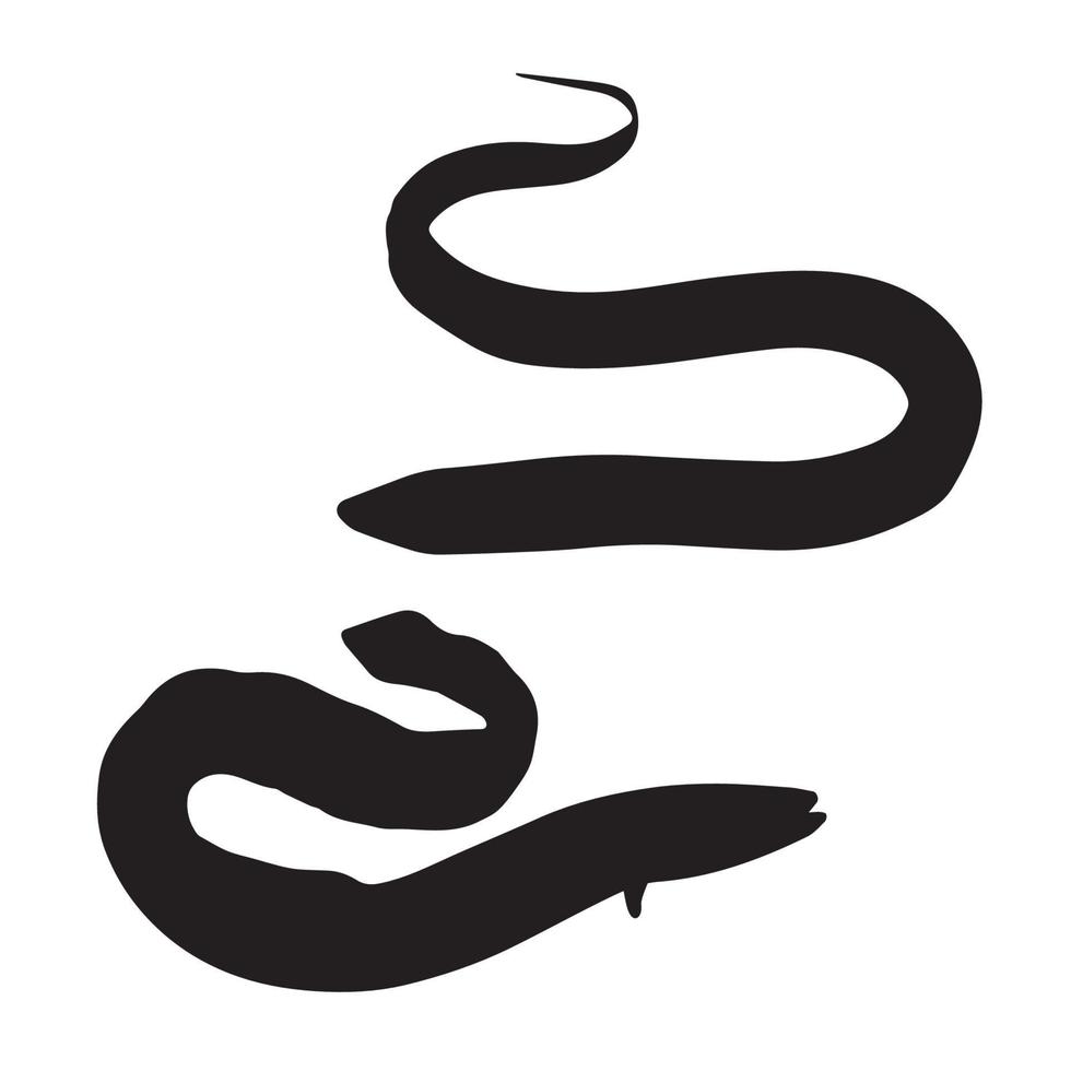 Eel Silhouette Art vector