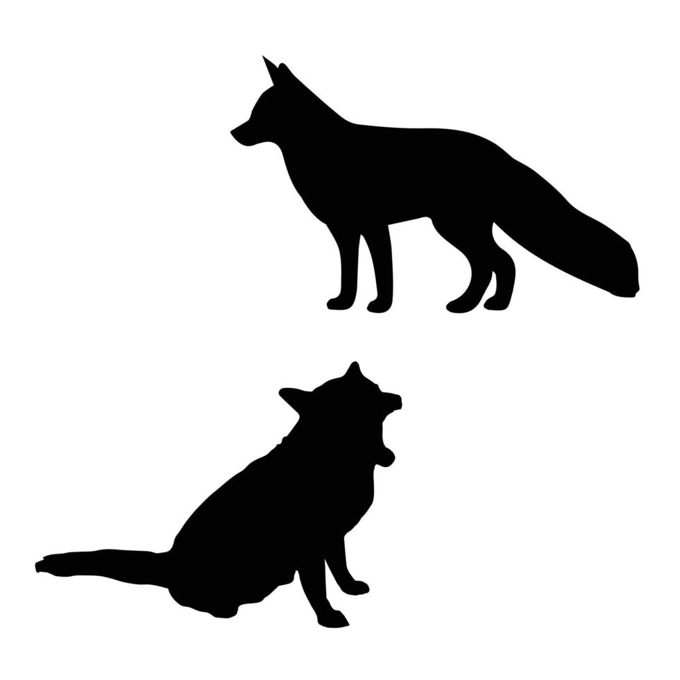 fox silhouette art vector