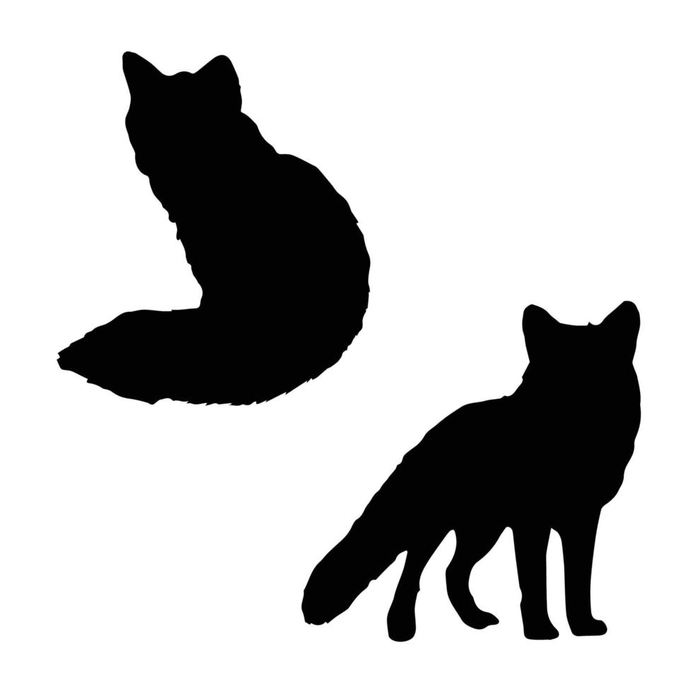 fox silhouette art vector