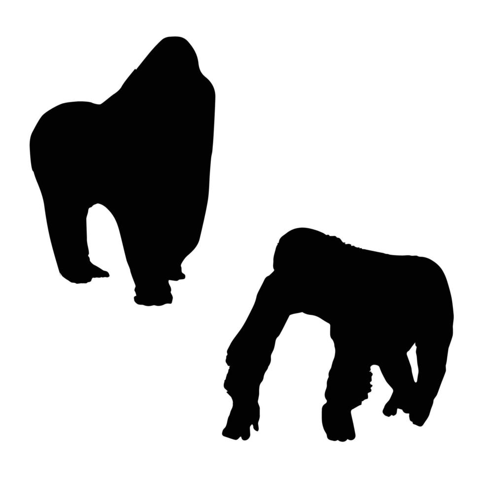 Gorilla Silhouette Art vector